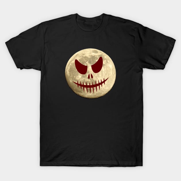 Full Moon Pumpkin Halloween Moon T-Shirt by BurunduXX-Factory